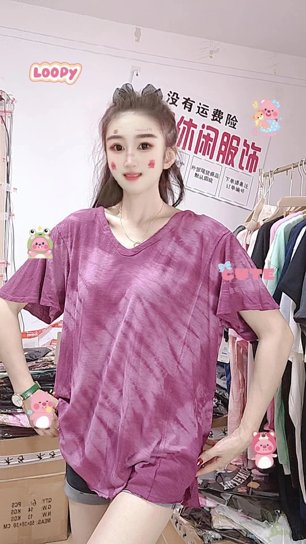 外贸休闲大版女装T恤035