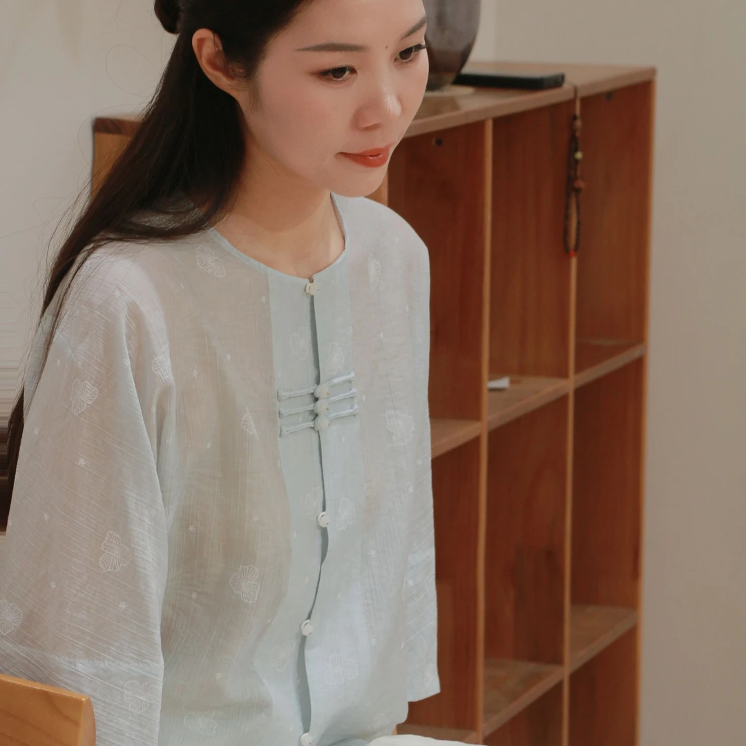 薄款上衣禅服 新中式防晒小衫  日常可穿女装唐装