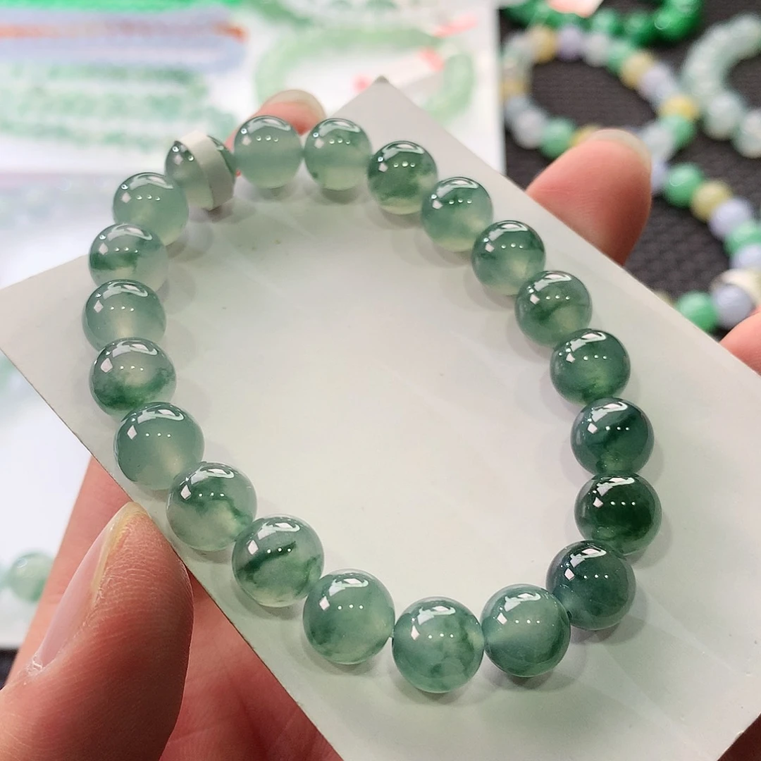 翡翠手链未镶嵌绿野仙踪正冰飘花卡9