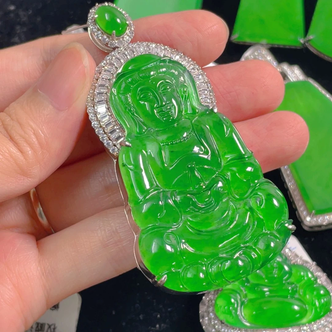 翡翠未镶嵌吊坠(不含链)