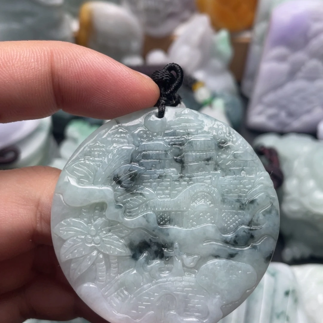 翡翠未镶嵌吊坠(不含链)