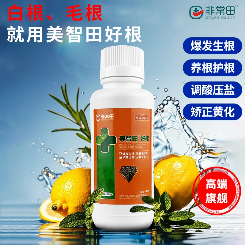 非常田白根毛根就用美智田好根绿色生根剂快速生根调酸碱矫正黄化