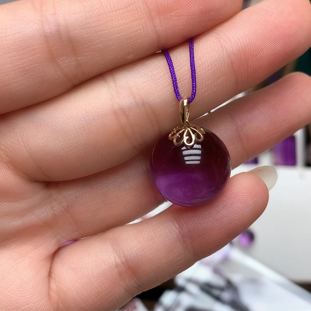 18K金镶嵌紫晶吊坠(赠链)L