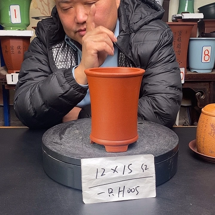 紫砂花盆货号一只H005
