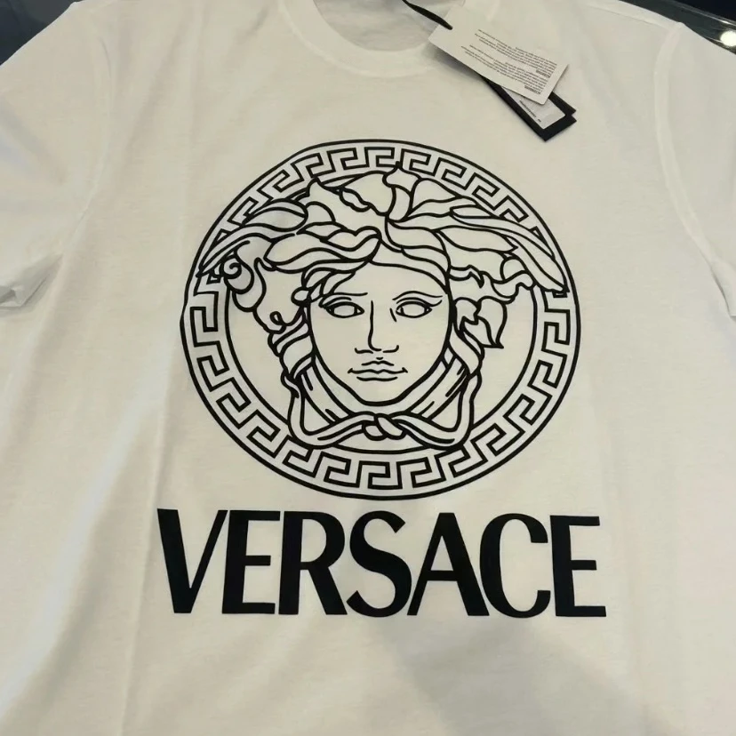 全新未使用 VERSACE/范思哲 范思哲美杜莎经典logo字母印花T恤白