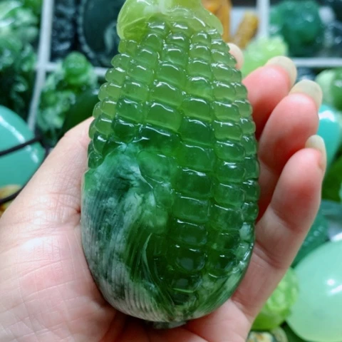 蛇纹石玉未镶嵌手把件