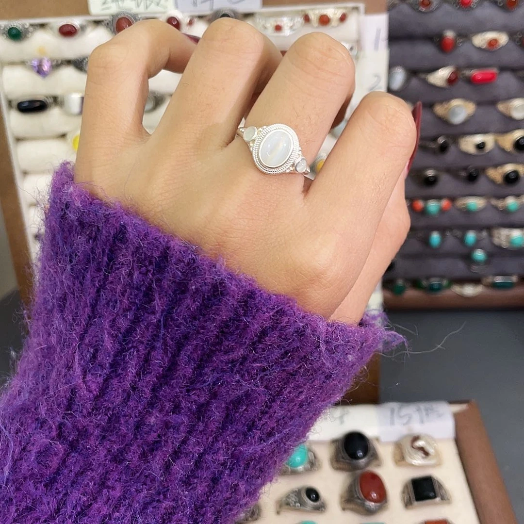 非金属大理石女士戒指