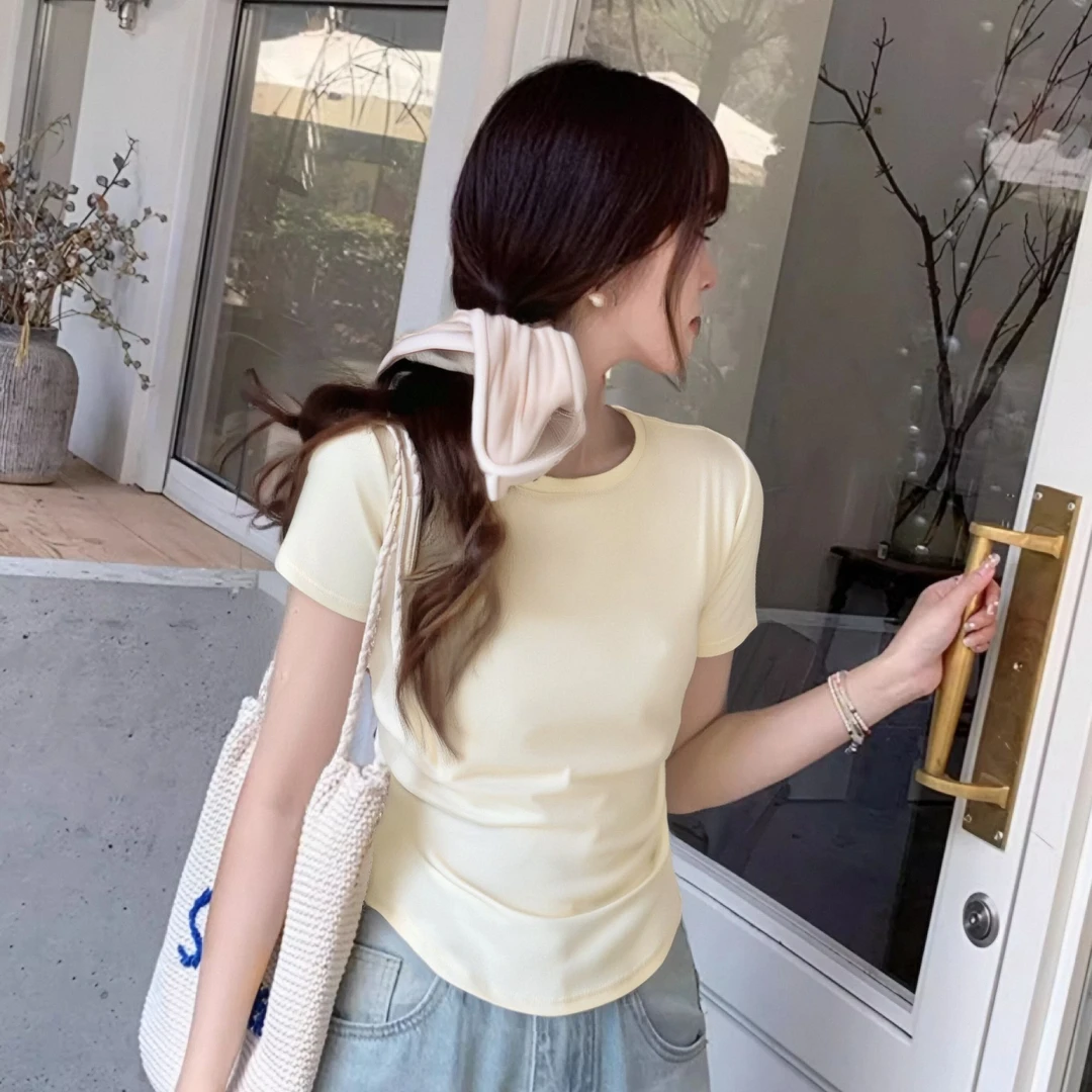 百家好纯欲洋气小众春季欧若风时尚休闲T恤衫B0623B53802