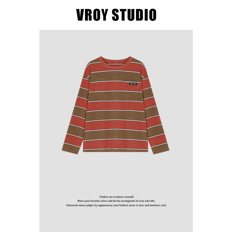 《An ni》 · 圆领条纹撞色长袖T恤 5282