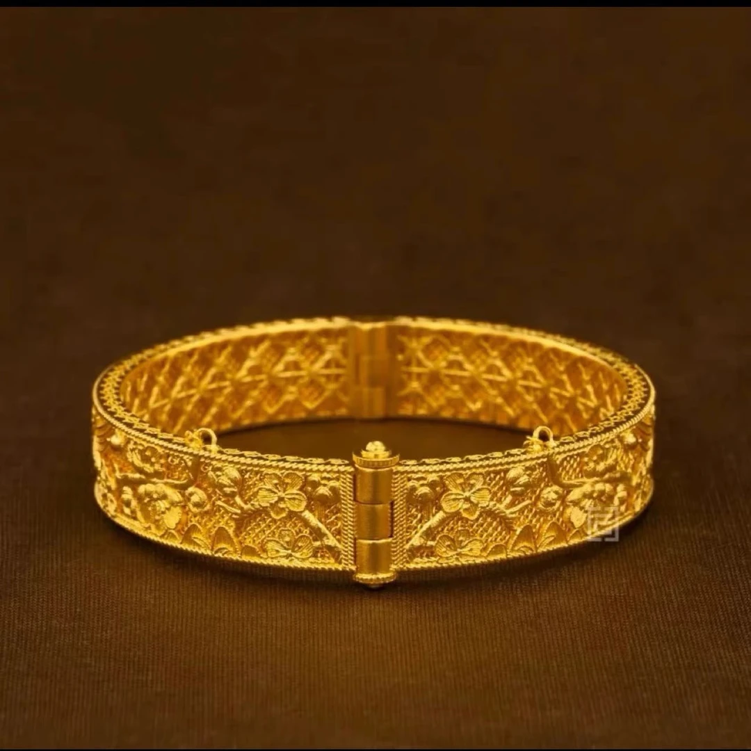 合金手镯 合金手镯轻奢合金手镯喜雀登梅卡扣手镯镯子抖音雪豹