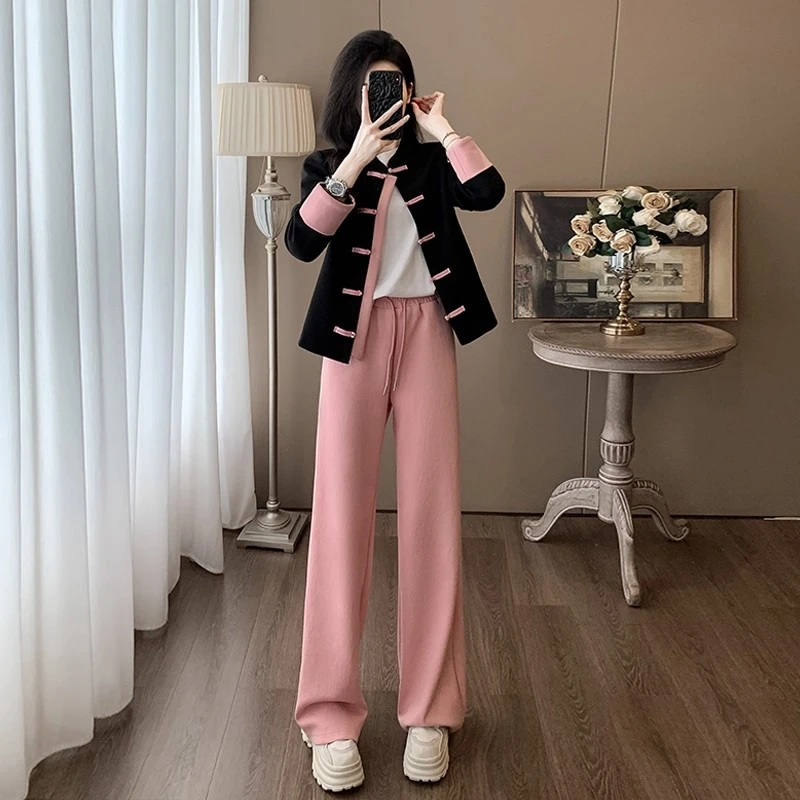 休闲风法式运动风新中式时尚套装套装时尚两件套秋冬女装气质显瘦