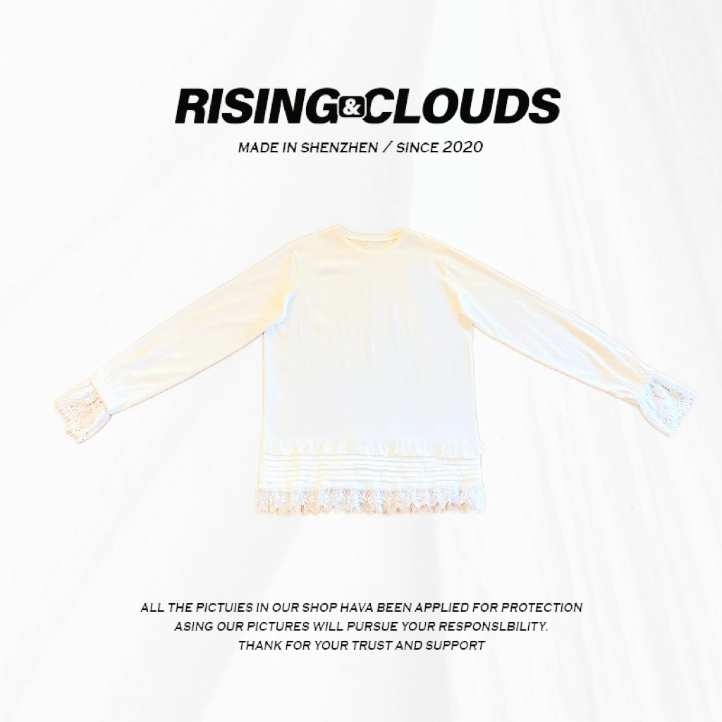RISING&CLOUDS【小云姐】深圳南油休闲百搭蕾丝打底衫上衣090347