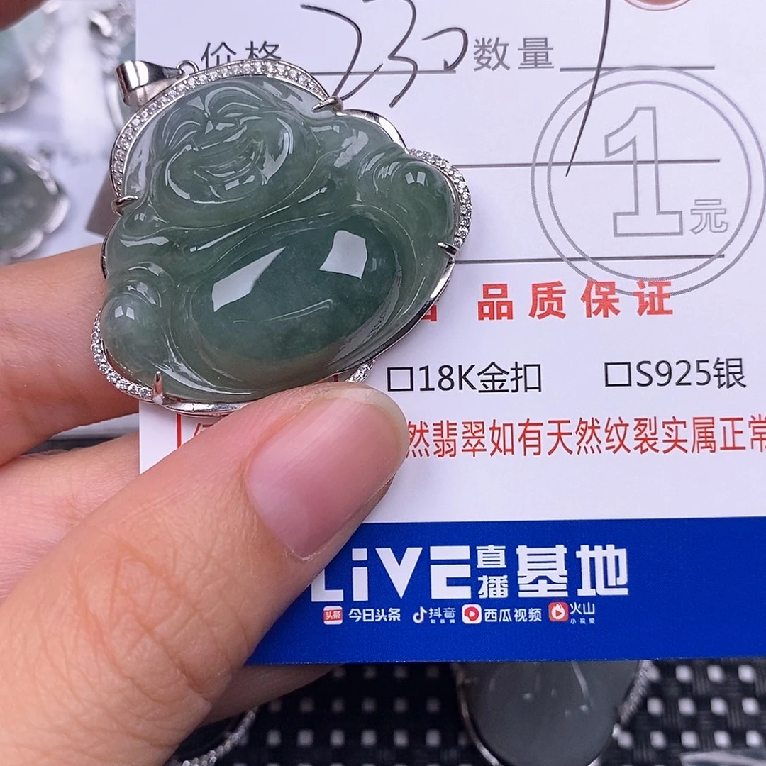 淼***淼翡翠银S925镶嵌颈饰