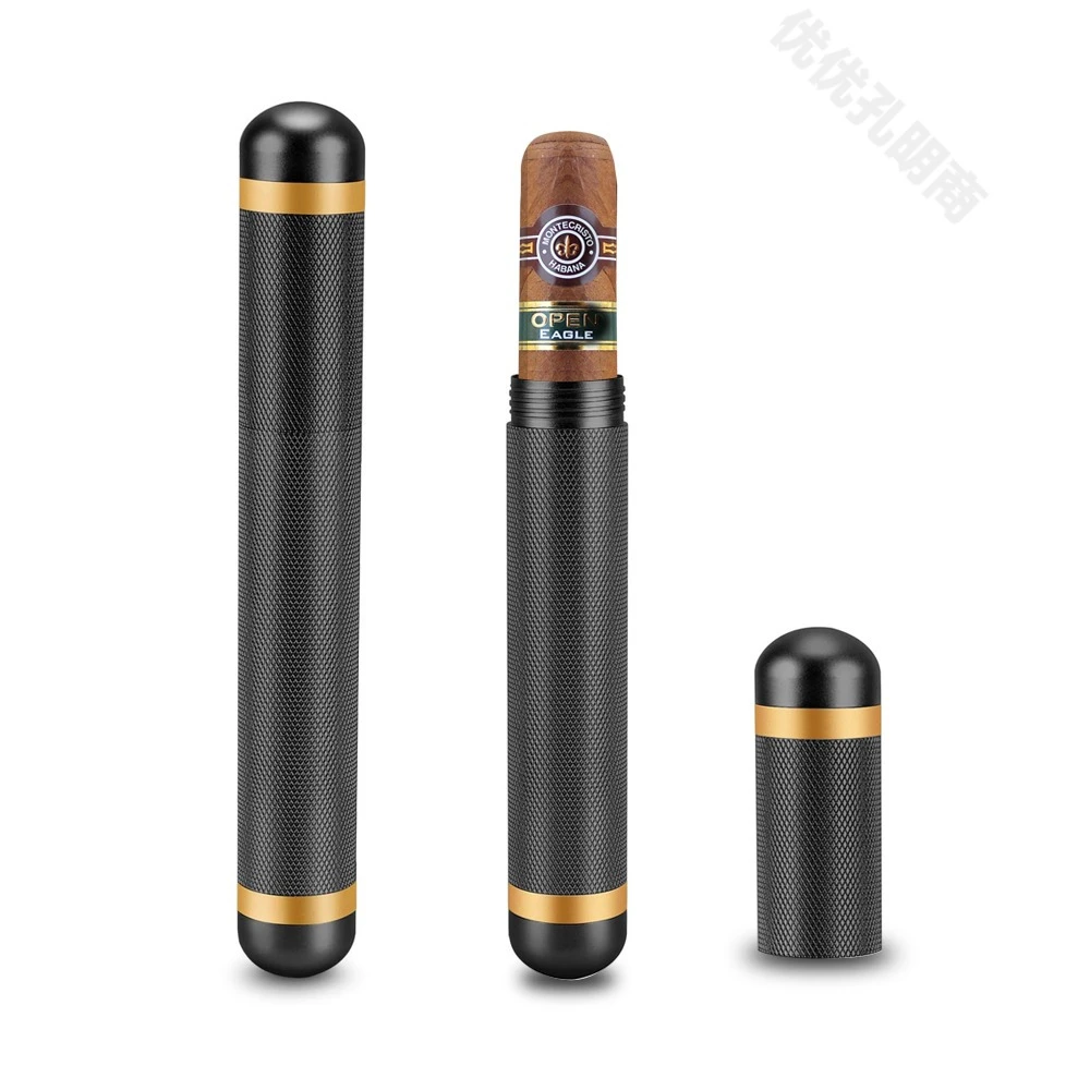 时尚旅行雪茄保湿管便携式创意个性保湿雪茄筒钛合金雪茄盒