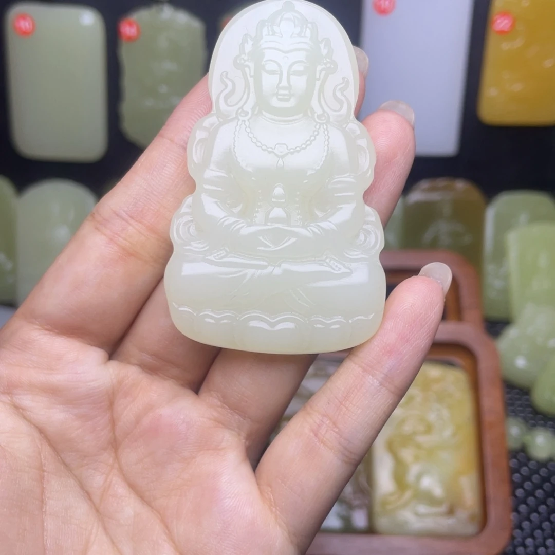 昆仑山料观音吊坠