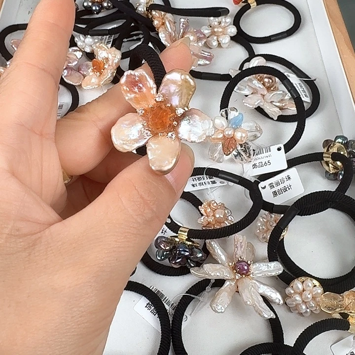 淡水珍珠发饰未镶嵌