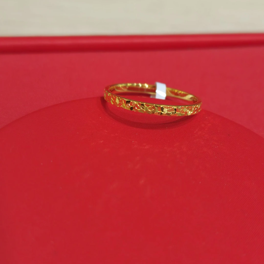 【莹莹专享】足金999饰品 碎冰冰戒指 12# GP 2.13