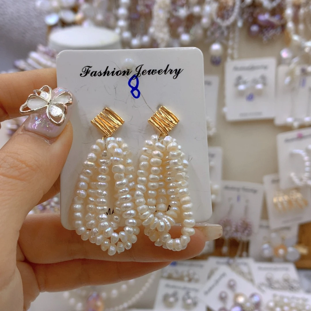 淡水珍珠耳饰银S925镶嵌