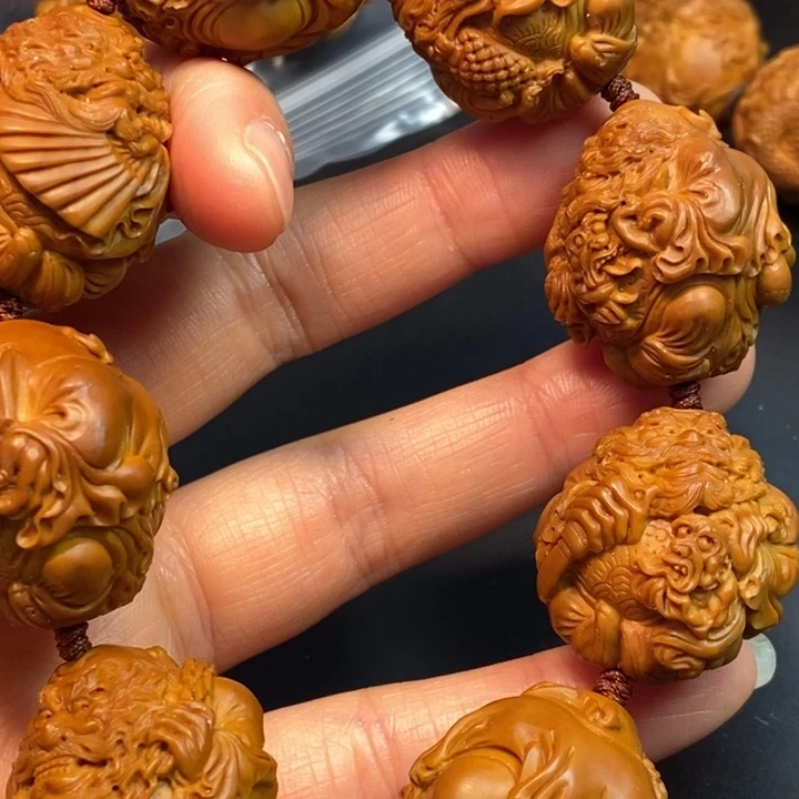 欢***乐橄榄核手串/手链钟馗手串