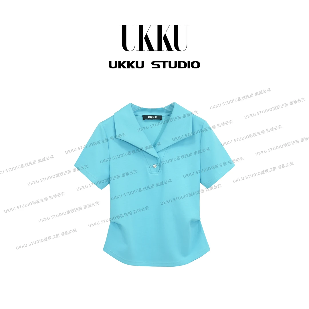 秀秀【UKKUSTUDIO】】轻奢定制经典款百搭T女装514488