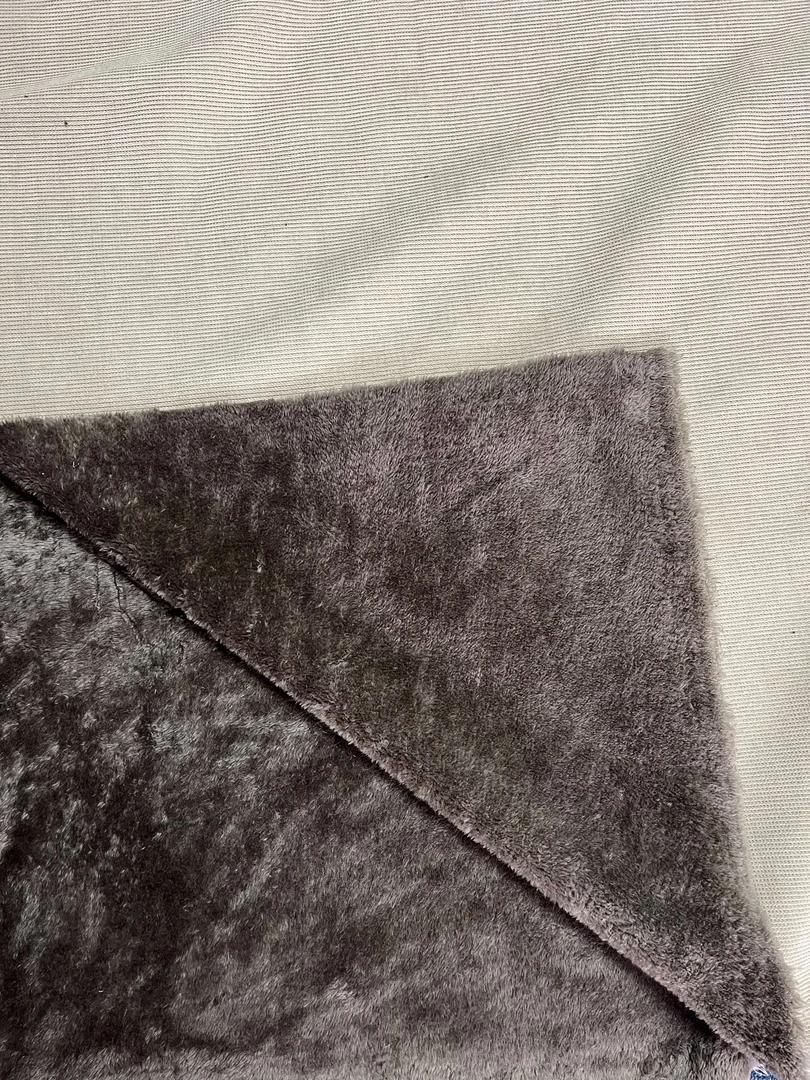 北极绒中细条加厚面料