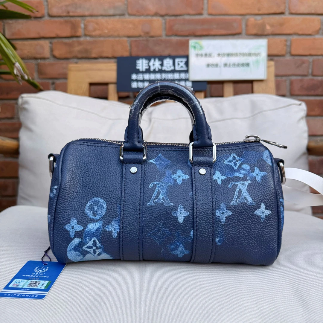 95新 LouisVuitton/路易威登 全原keepall xs夏日水墨斜跨包