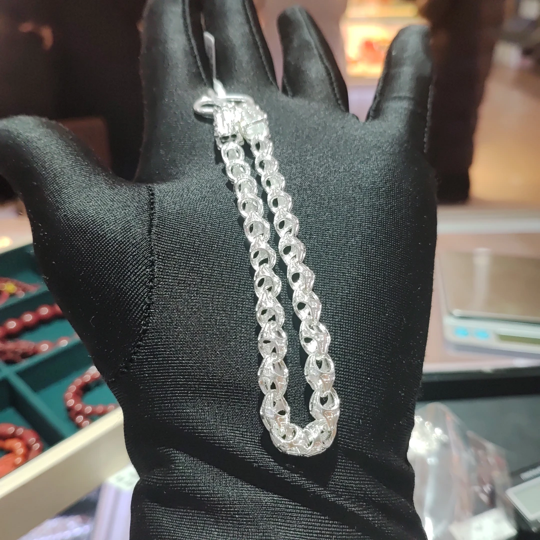 足银手链 足银手链男女同款