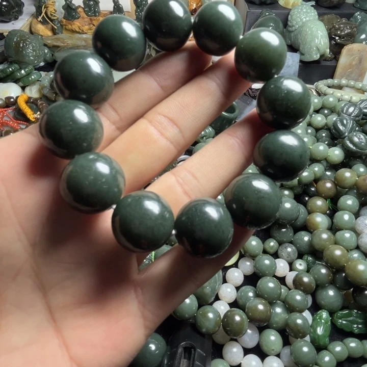 和田玉手串未镶嵌平*卡20