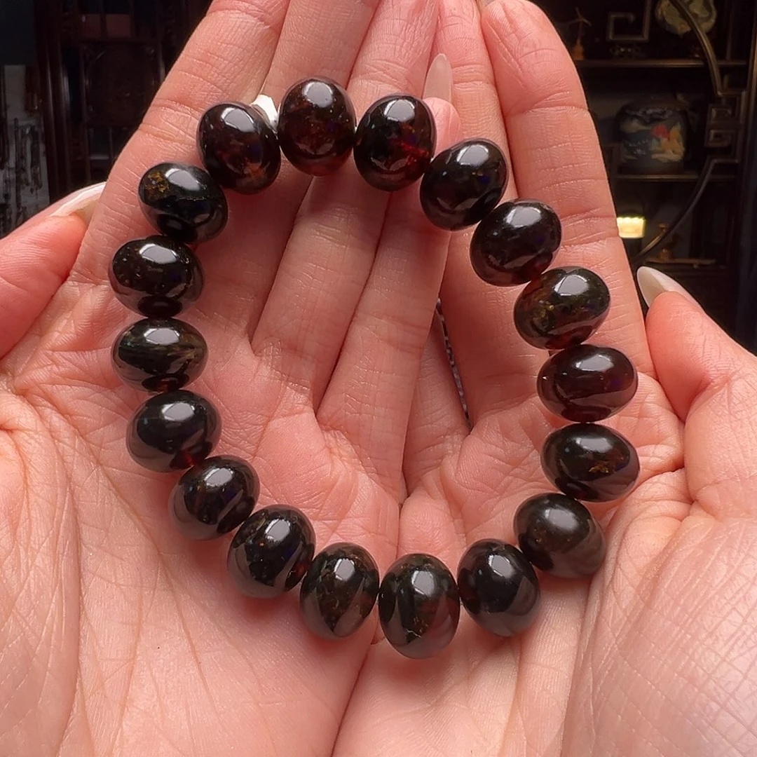 琥珀裸石未镶嵌抚顺琥珀10345十四