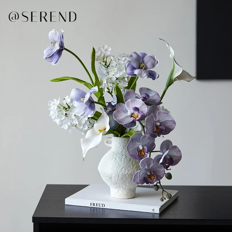 蓝风信诗-插花花束结婚手捧花装饰客厅玄关餐桌仿真花假花摆件