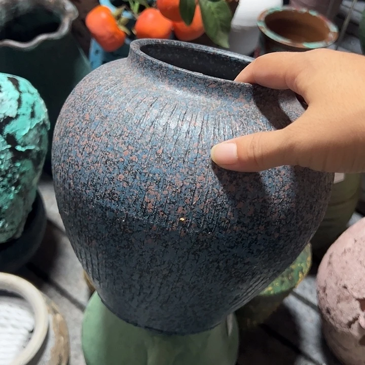 粗陶盆默认打孔高20口11