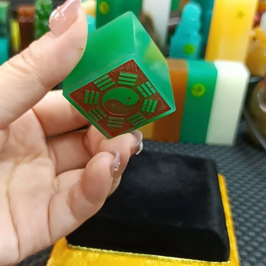 寿山石印石八卦素章石