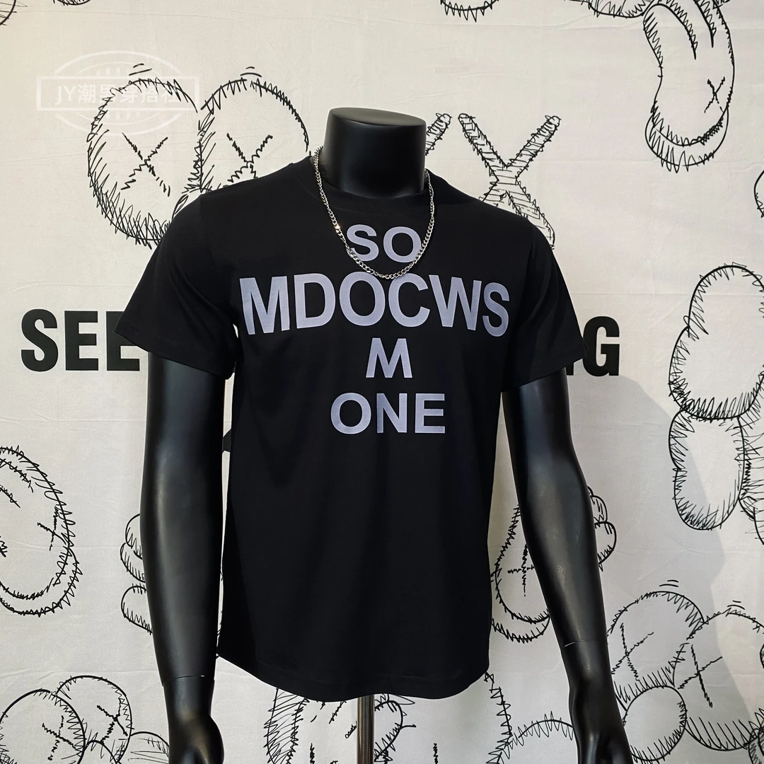 JY潮牌美式复古oversize字母男女情侣宽松设计小众短袖t恤