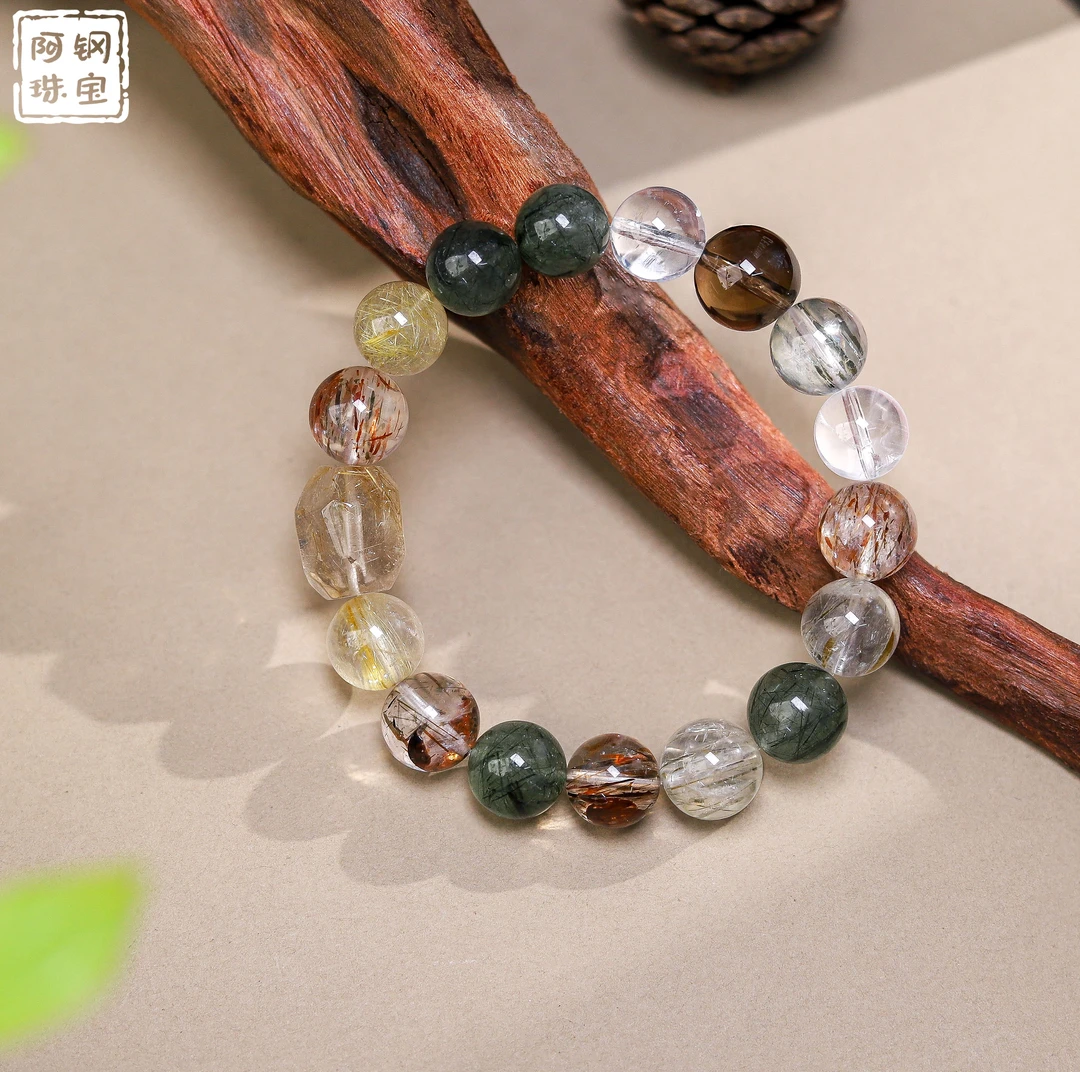 【原创】攀升DIY（11mm+）天然水晶手串轻奢百搭-多样性发其一-PS101