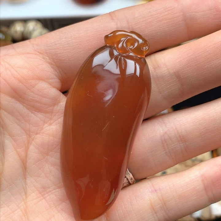 琥珀颈饰未镶嵌福利/福瓜吊坠8.5g