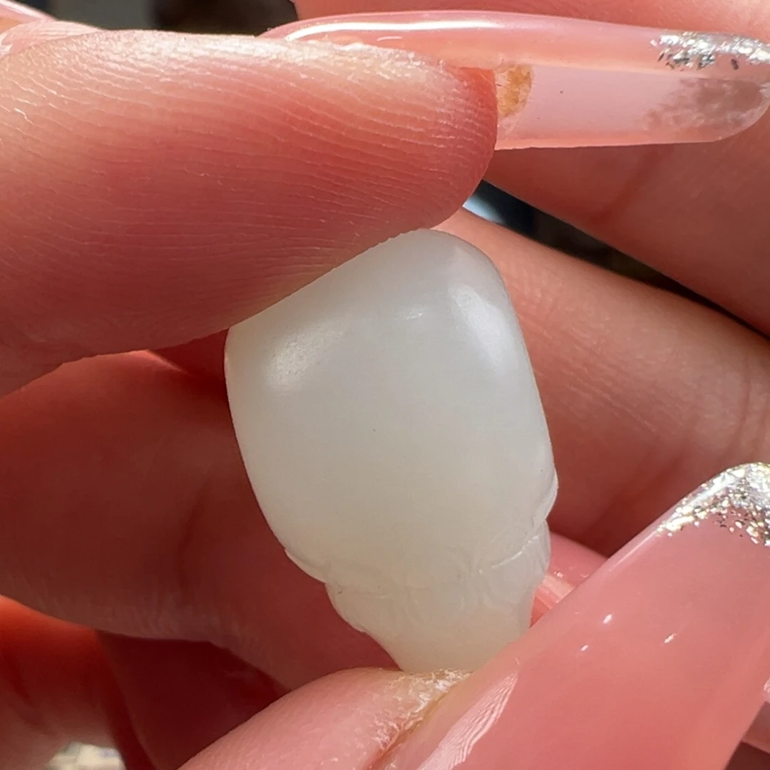 手串未镶嵌和田玉白玉三通