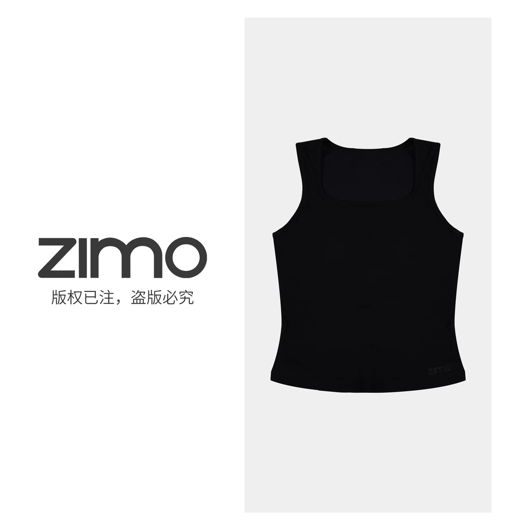 女士文胸撞白黑619-zimo-一体杯运动背心瑜伽健身跑步外穿YFWX619
