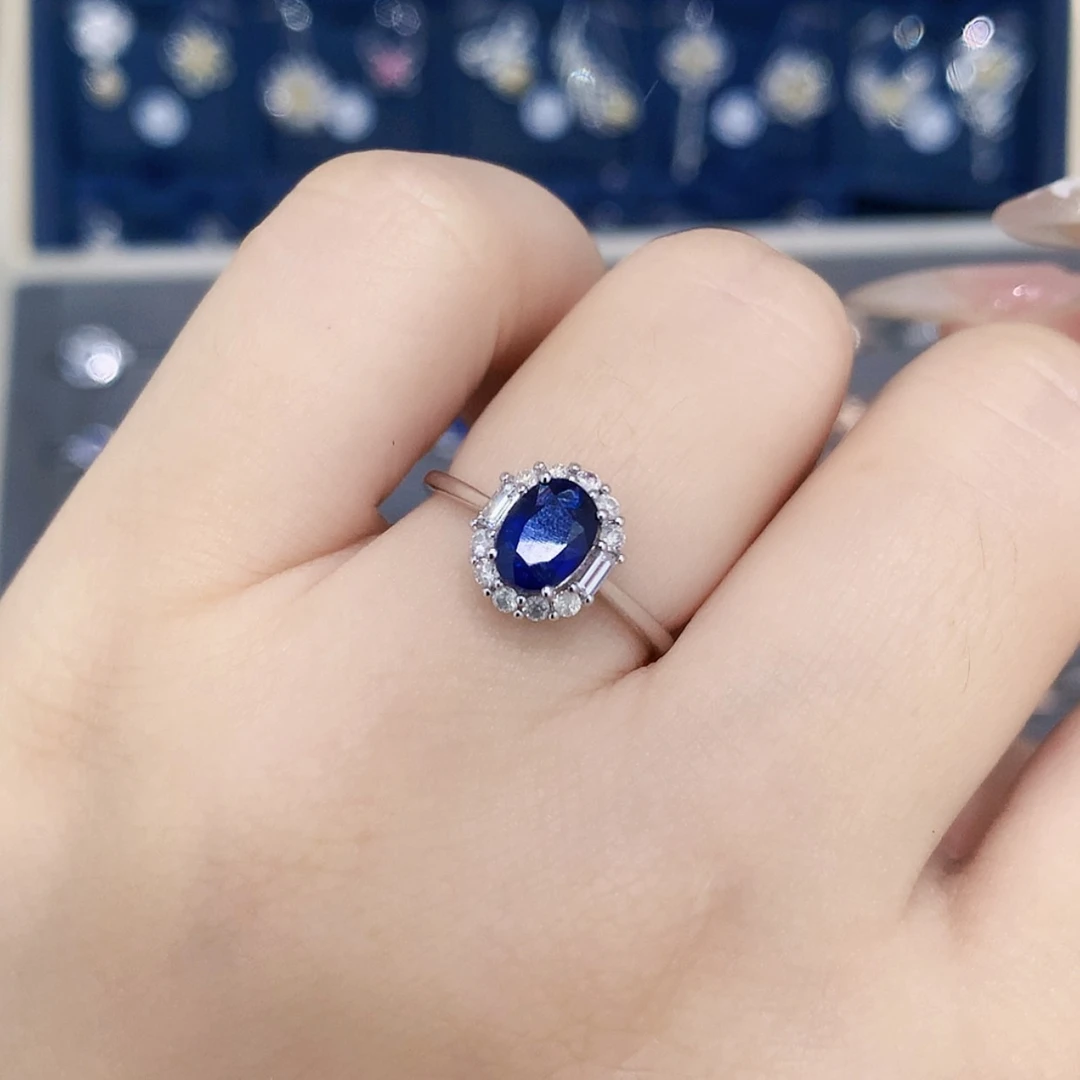 【闪购商品】戒指蓝宝石铂Pt850镶嵌