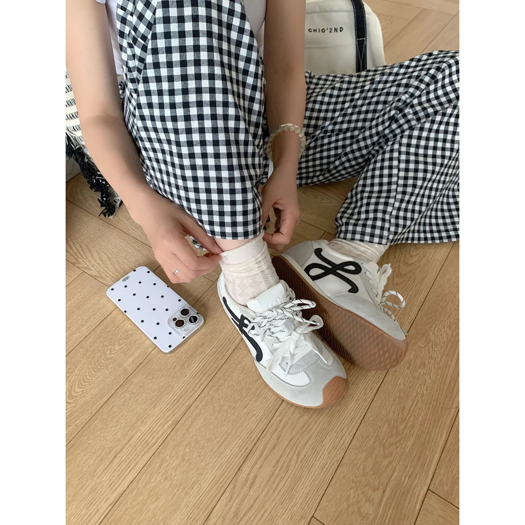 切糕自制 小个子时尚百搭复古休闲鸳鸯鞋带内增高阿甘鞋