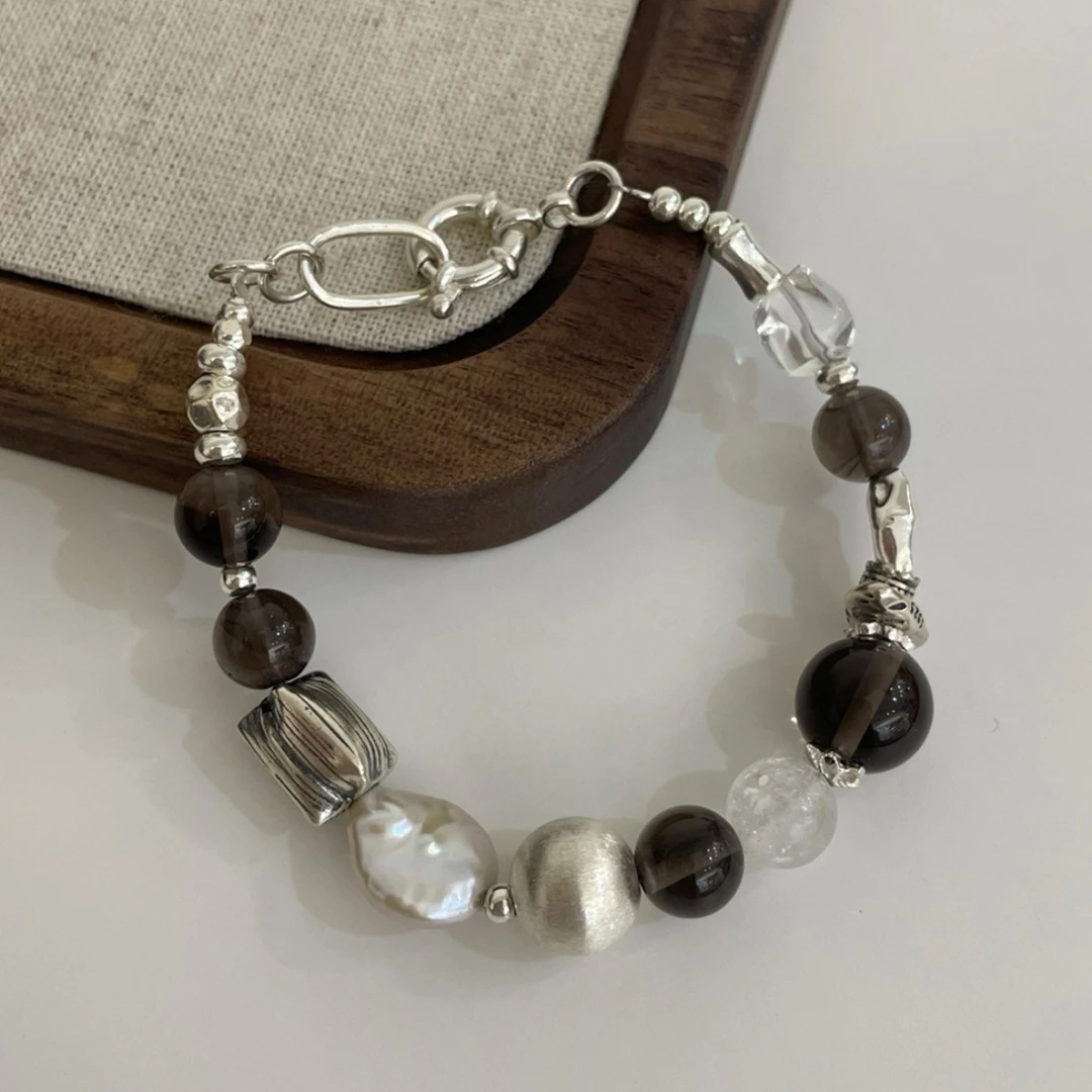 925银仿珍珠手链 LEEONE【茶语】时尚百搭简约冰水水手链A228