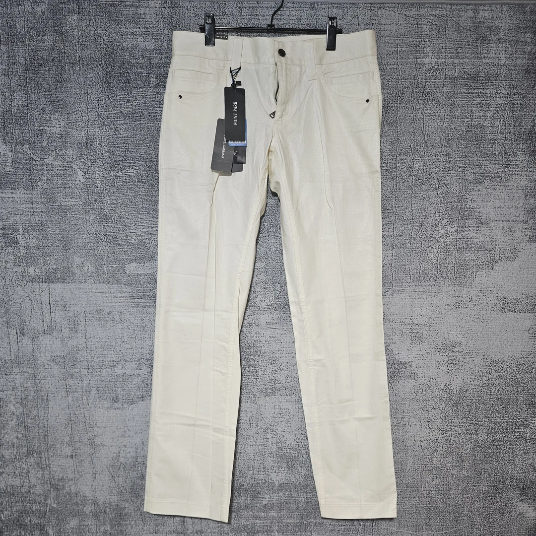 DG精裁中腰九分锥形素皮裤90027