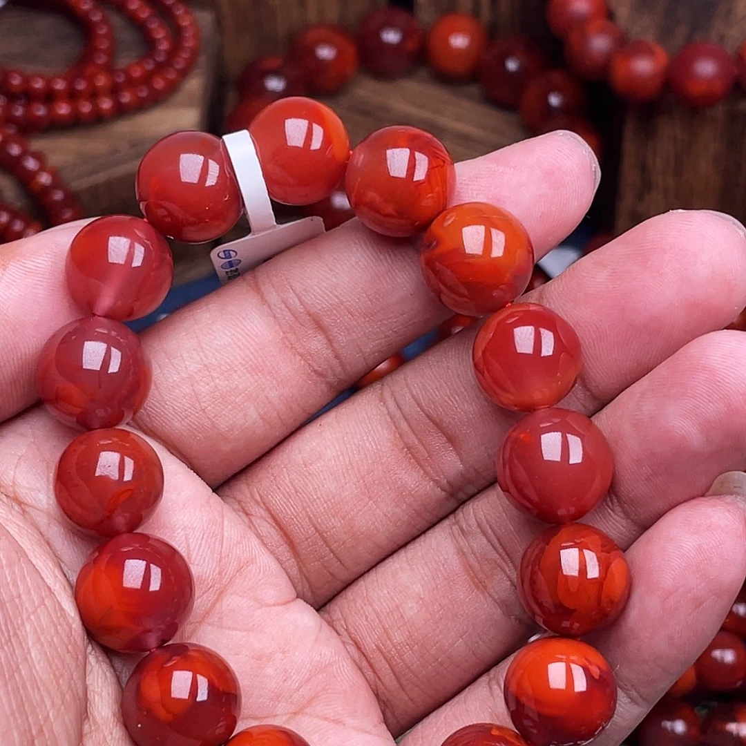 南红玛瑙未镶嵌手链南红瓦西卡13