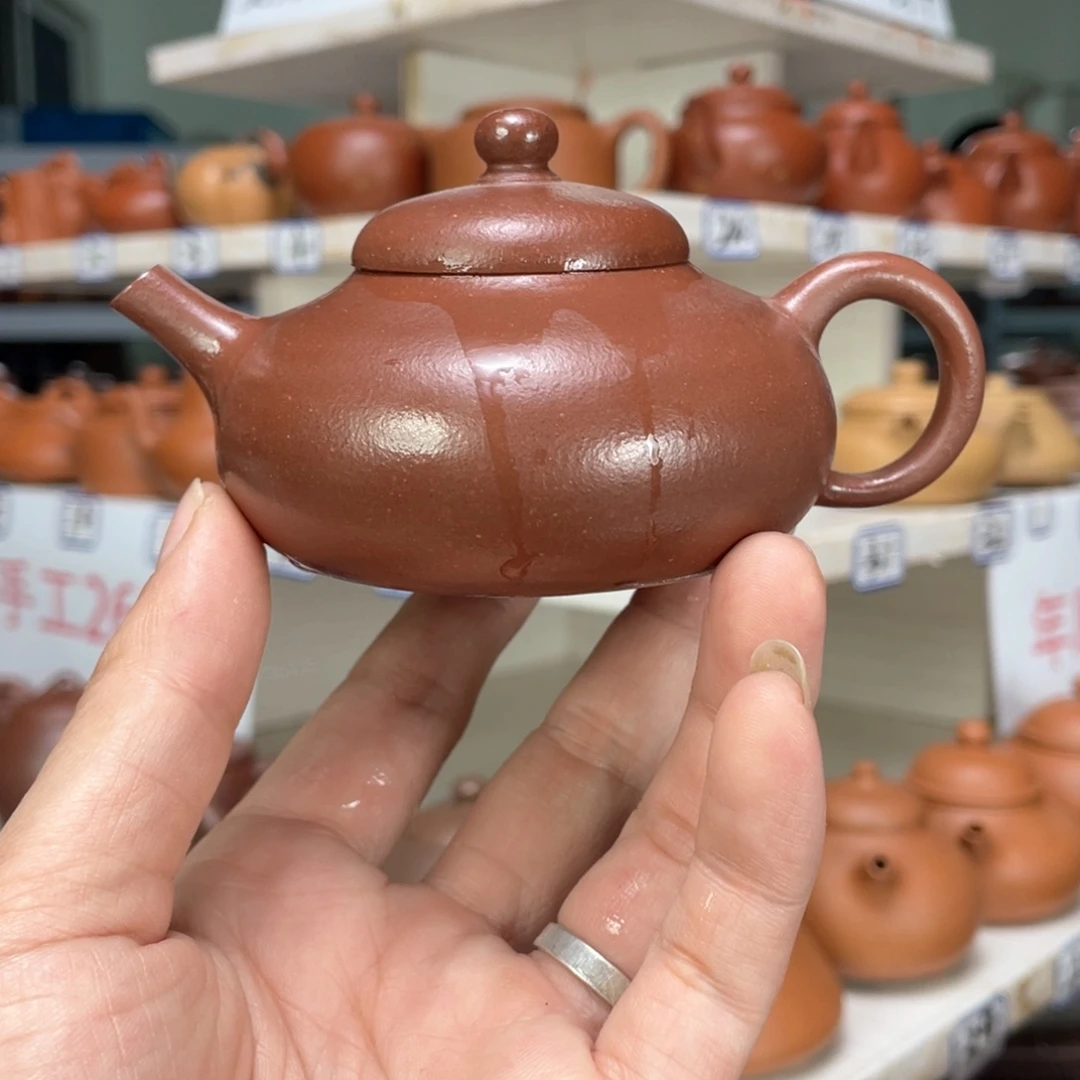 紫砂茶壶紫泥全手工120毫升