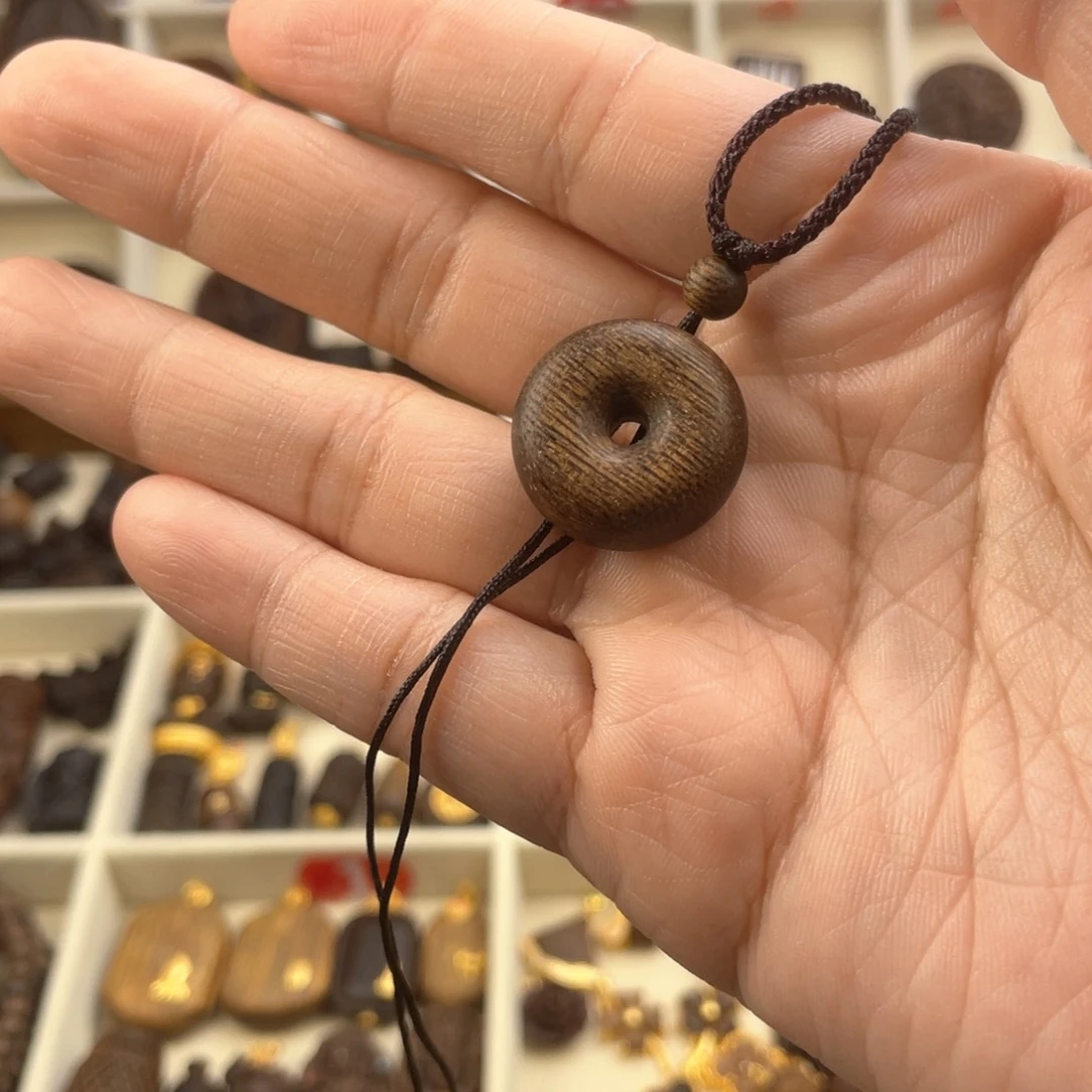 木质类平安扣脖挂吊坠一套