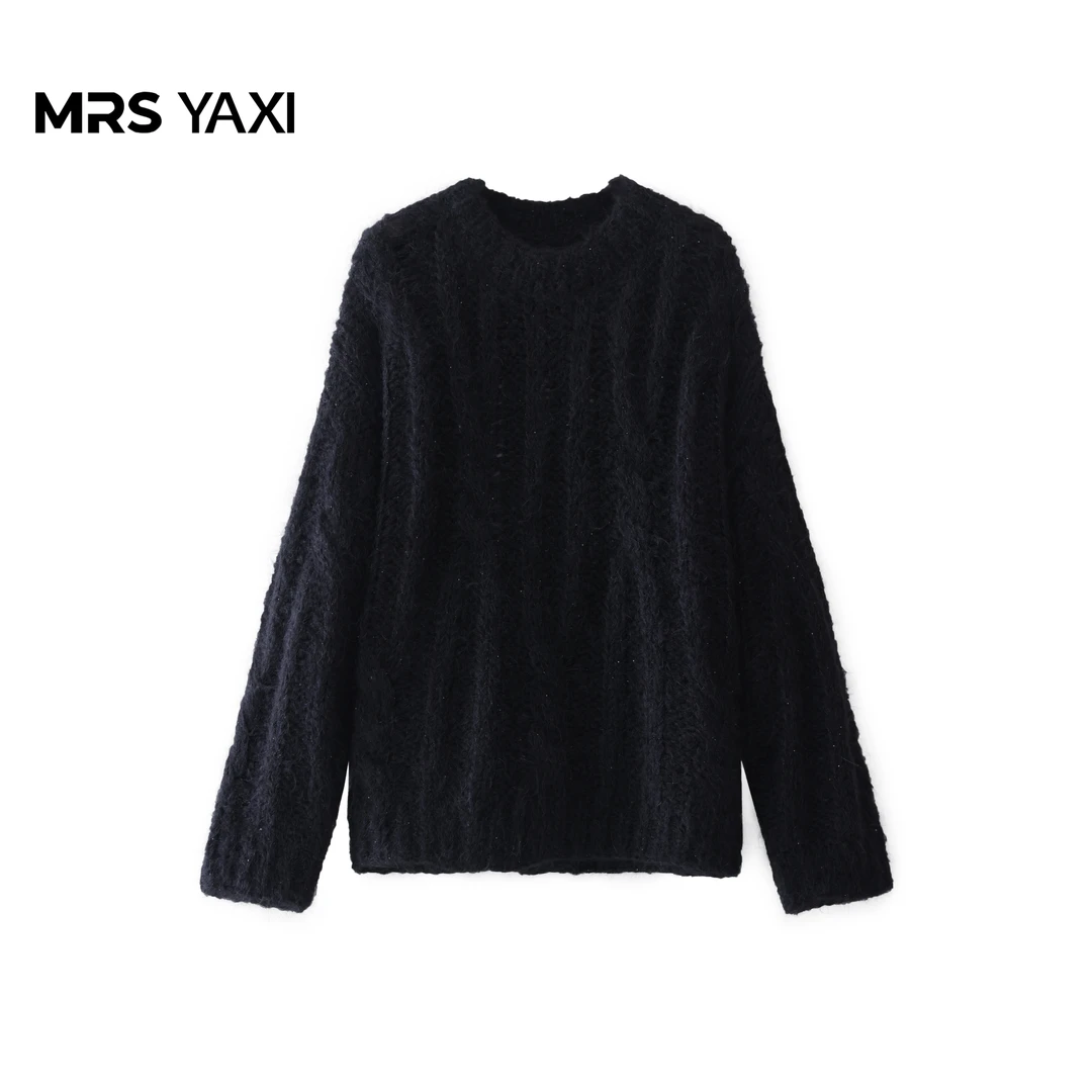 Mrsyaxi银丝马海毛针织毛衣YX5082106