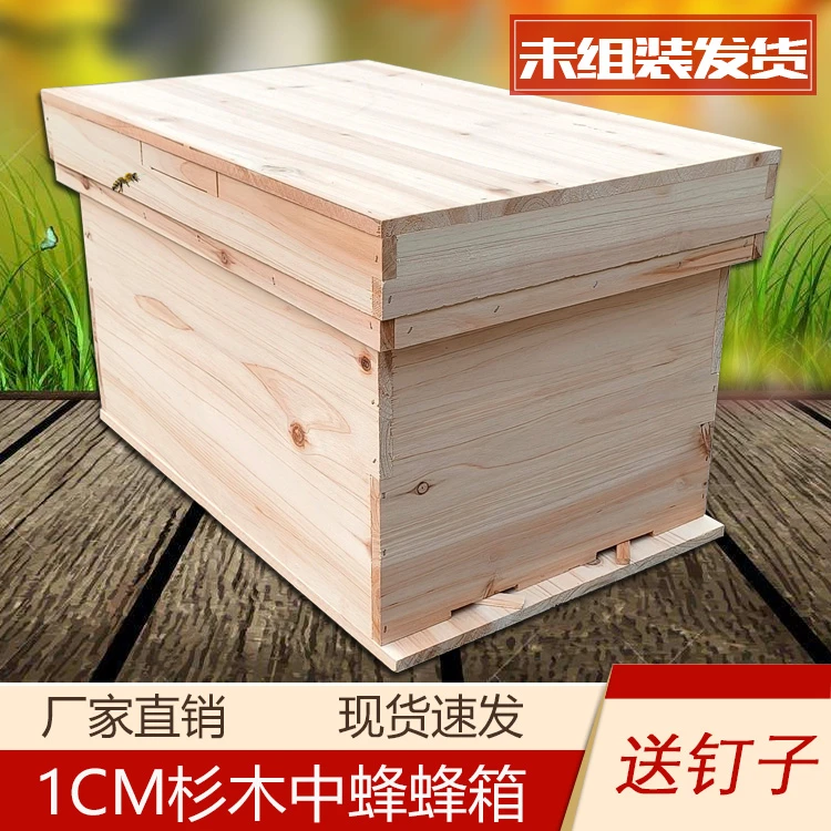 蜜蜂蜂箱 杉木1CM中蜂蜂箱 诱蜂箱 养蜂工具