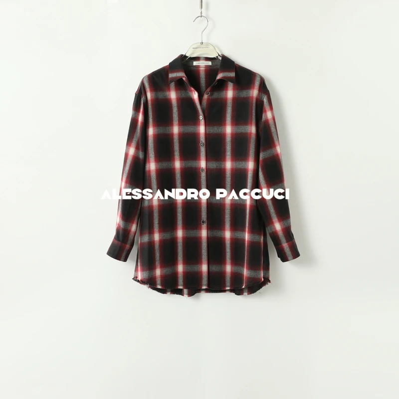 AP洛哥31006HC【摩尔登】棉 法兰绒翻领基础休闲百搭格子衬衫2024秋