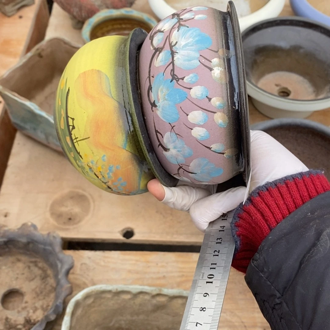 红陶刘*25号多肉盆两个