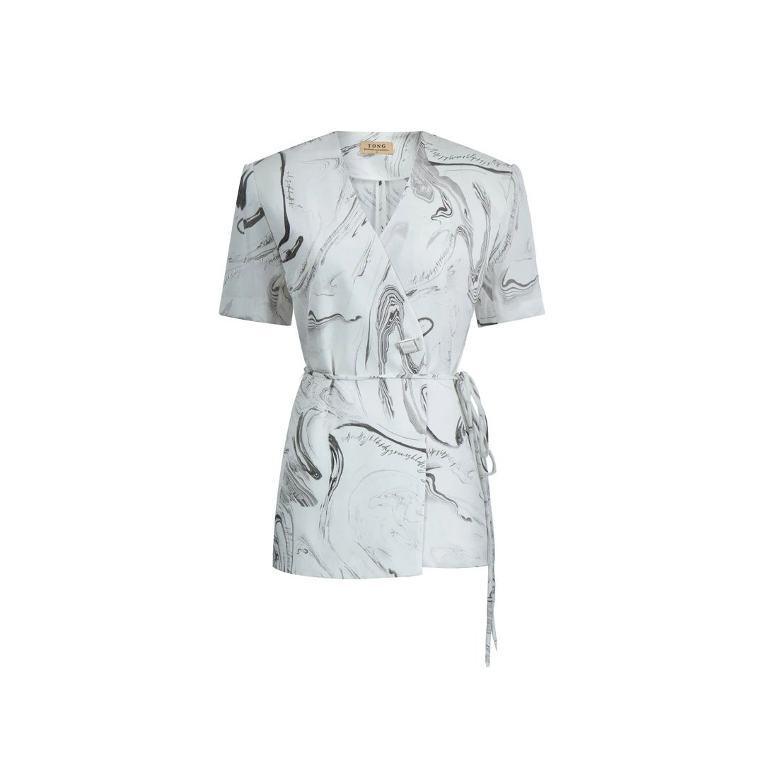 【彤姐原创】夏季设计师款时尚休闲气质外套西装dj外套S24D030短袖