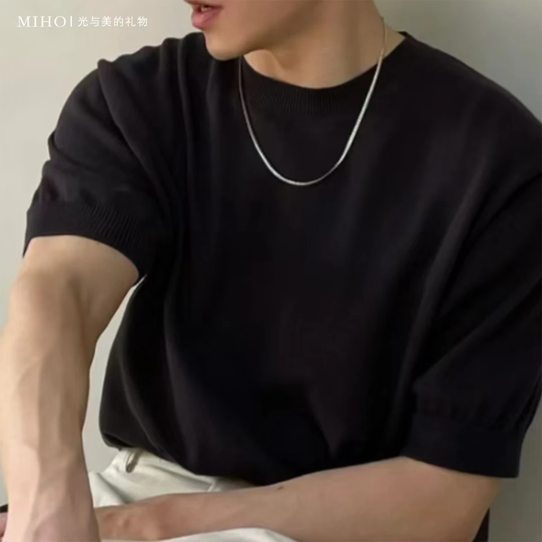 钛钢项链 蛇骨链极简小众素链潮流ins细链不掉色嘻哈锁骨链毛衣链
